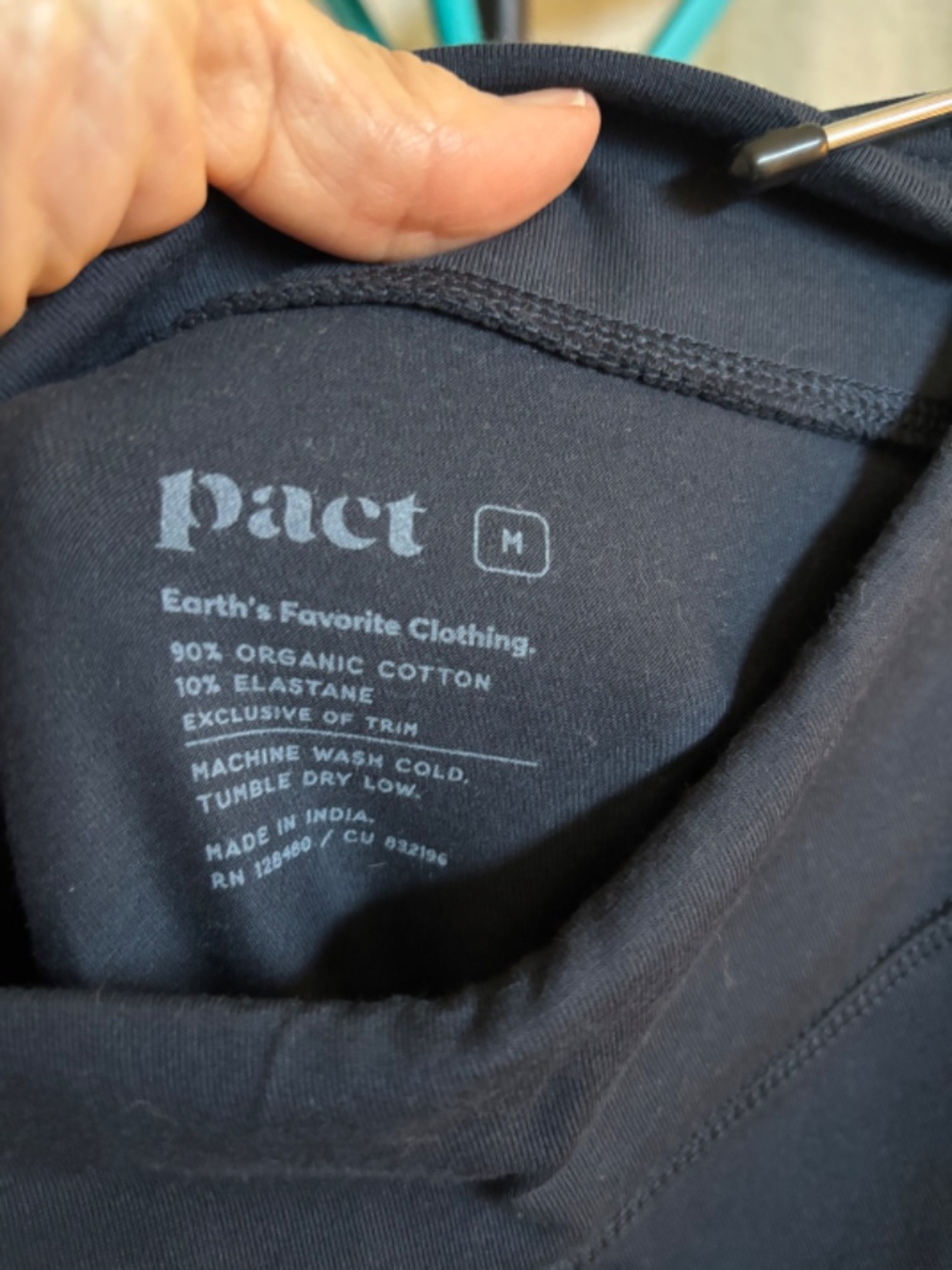 Pact Organic Cotton Bootcut Leggings- Midnight Blue- Medium - Picture 2 of 5